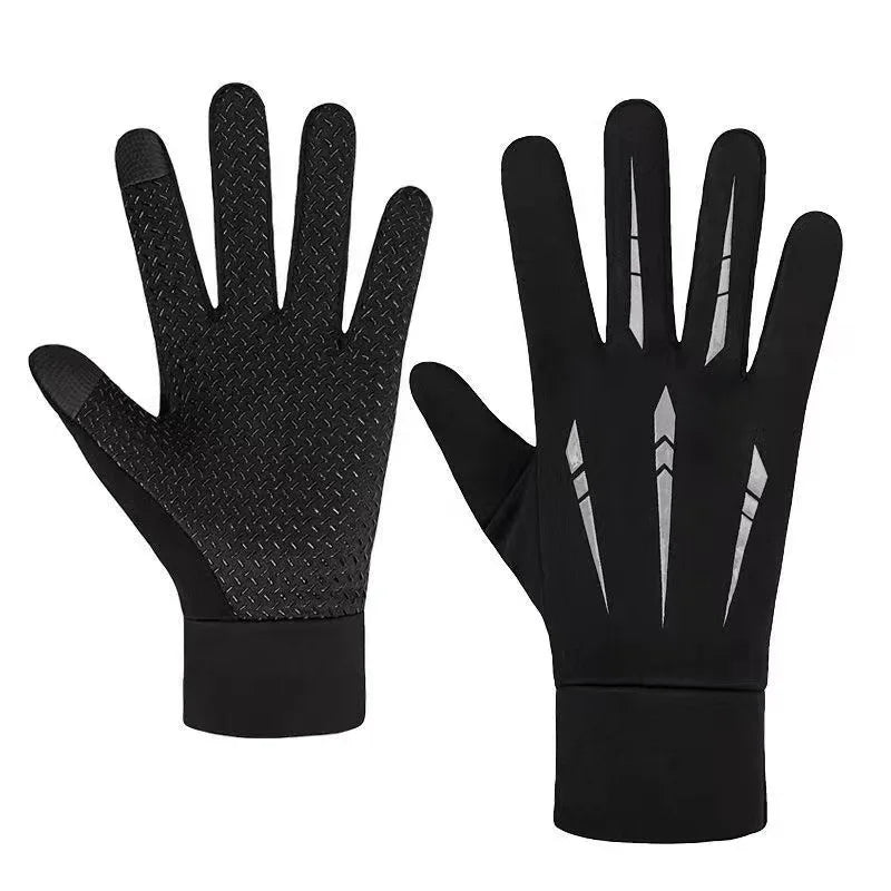Warm Gloves for Men Motorcycle Winter Windproof Gloves Water-Repellent Cycling Takeaway Touch Screen Fishing Non-slip Gloves
