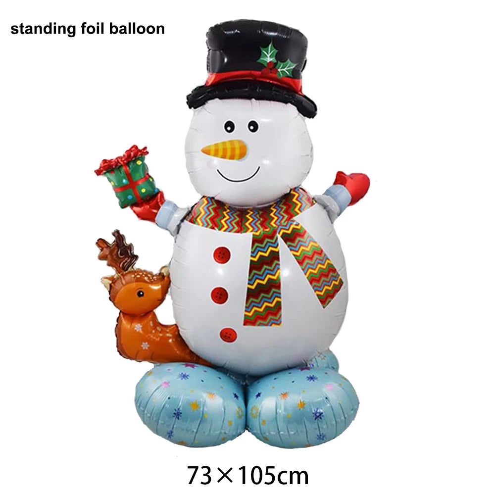 Christmas Indoor Decor Hormel Party Balloon Large Standing Street Light Santa Claus Snowman Balloon Xmas Christmas Balloon