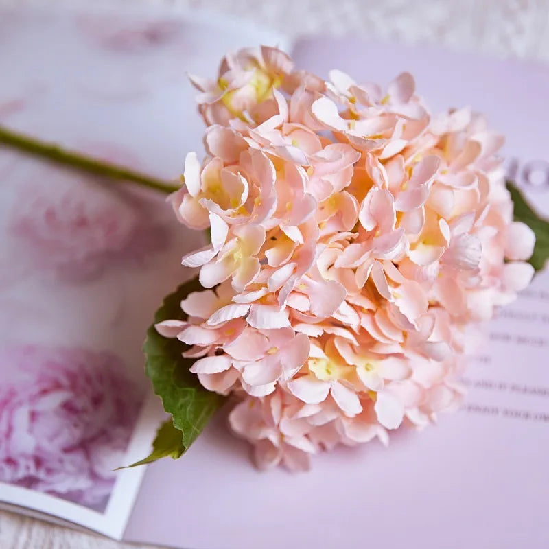 Retro Autumn Hydrangea Bouquet Artificial Flowers Room Home Decoration DIY Wedding Floral Arrangement Party Supplies Photo Props