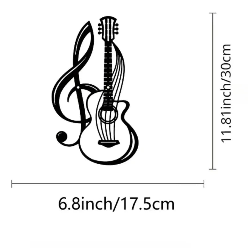 1pc Metal Wall Sign - Musical Note & Violin Pattern. Iron Art Wall Decoration.For Garden,Kitchen, Hotel & Balcony. Home Decor
