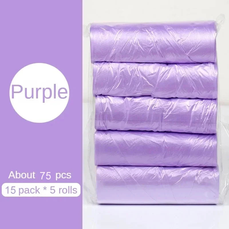 5 Rolls/pack Household Disposable Trash Pouch Small Trash Bags Kitchen Storage Garbage Bags Cleaning Waste Bag Plastic Bag