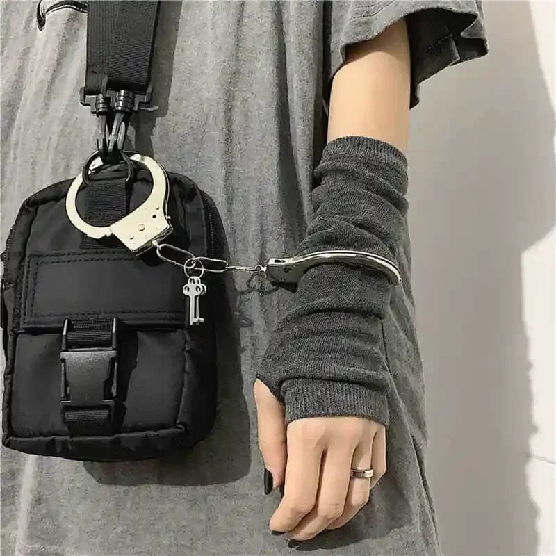 Black Punk Long Fingerless Gloves Cuff for Women Men Sport Outdoor Gloves Elbow Mittens Cool Stretch Arm Warmer Y2k Accessories