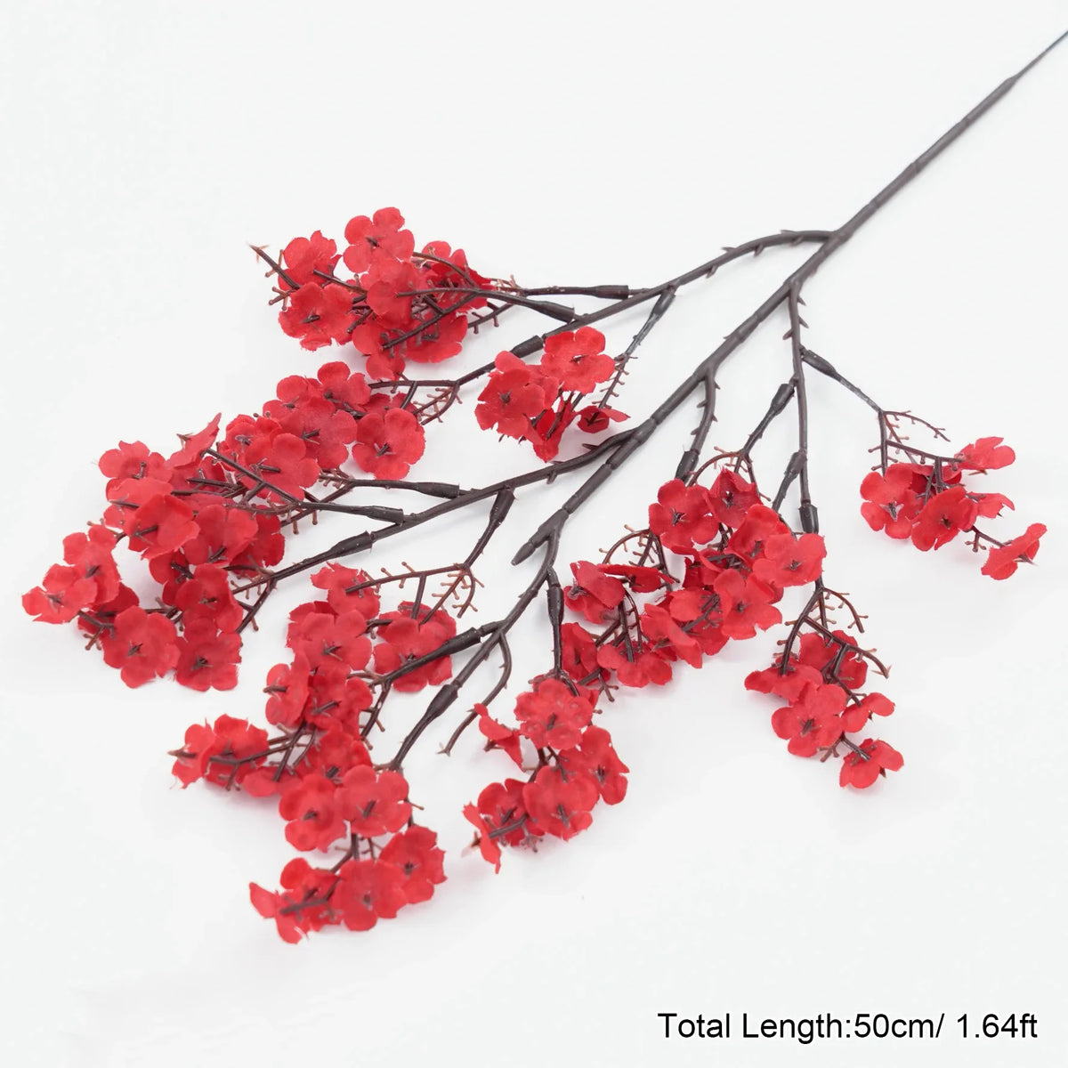 HMEOT Romantic Red Babysbreath Flower Branch Wedding Bridal Hand Bouquet Accessories Banquet Photo Home Table Decor Props H3910