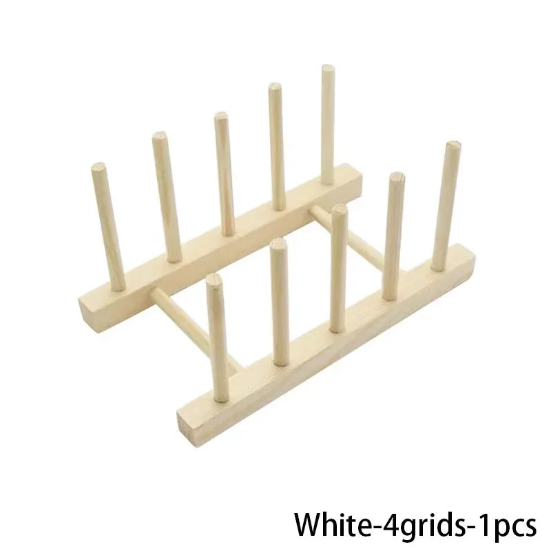 Multi Functional Storage Rack Kitchen Storage Mechanism Tableware Drainage Wooden Tableware Drying Rack Kitchen Accessories