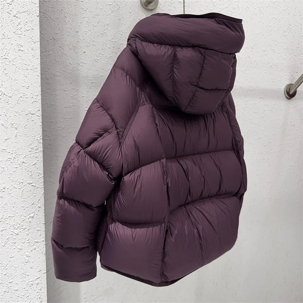 2026 New Short Hooded Warm Cotton Padded Coat Female Fashion Outerwear Korean Thick Overcoat Top Down Jacket Women Parkas Winter