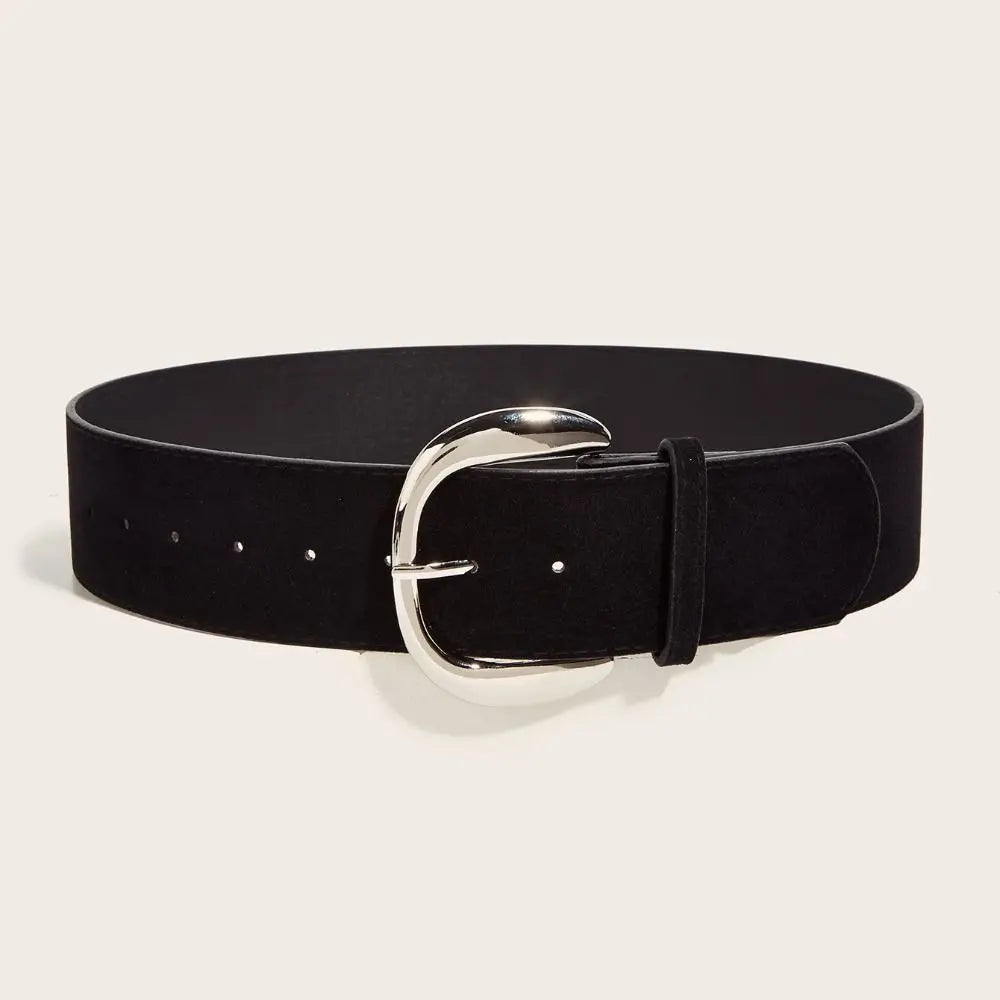 Maillard Styles Suede Leather Wide Belt Luxury Design Trendy Pin Buckle Waistband Versatile Casual Trouser Dress Belts Gifts
